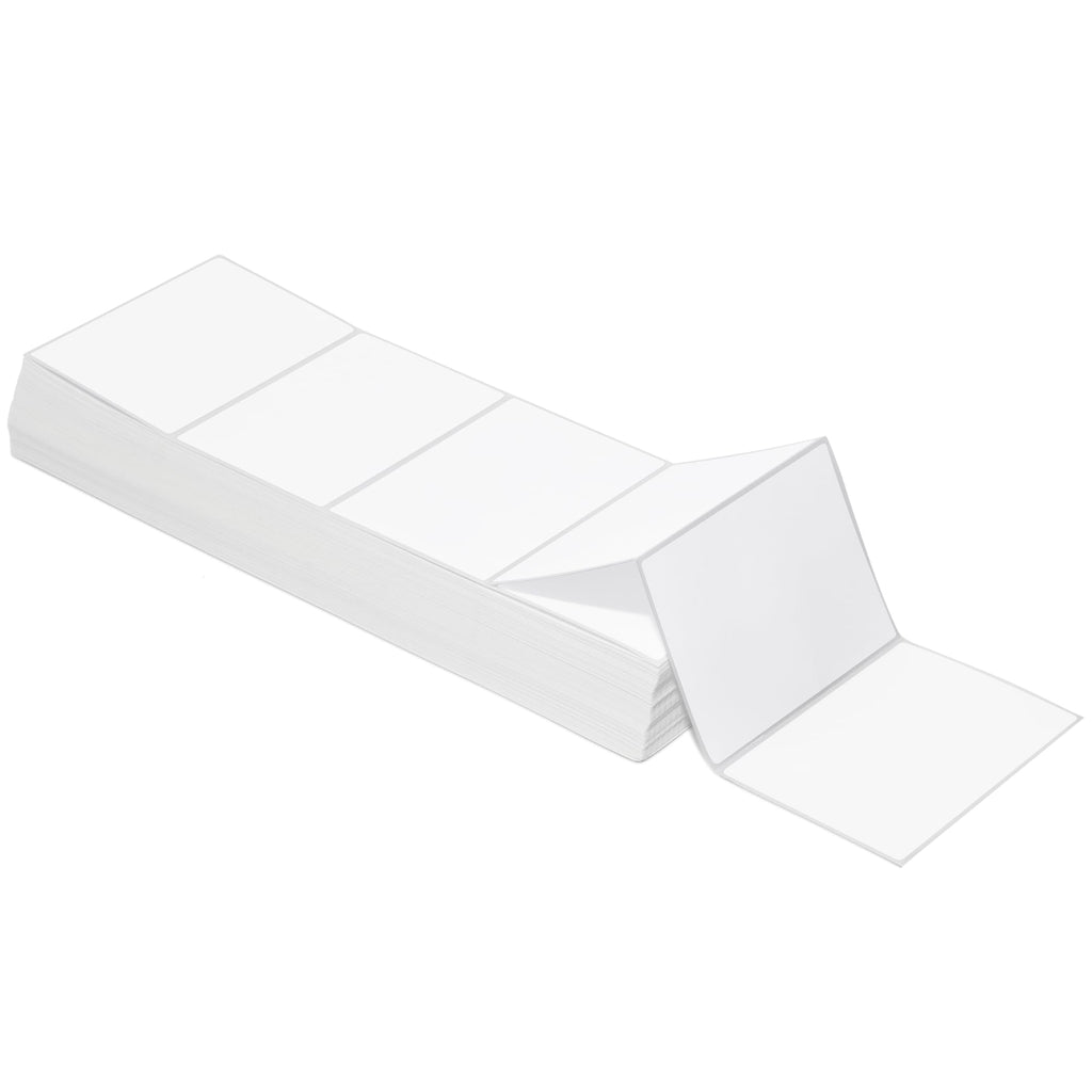 4" X 3" Direct Thermal Fanfold Labels (1000 Count, 1 Stack) 4" X 3"