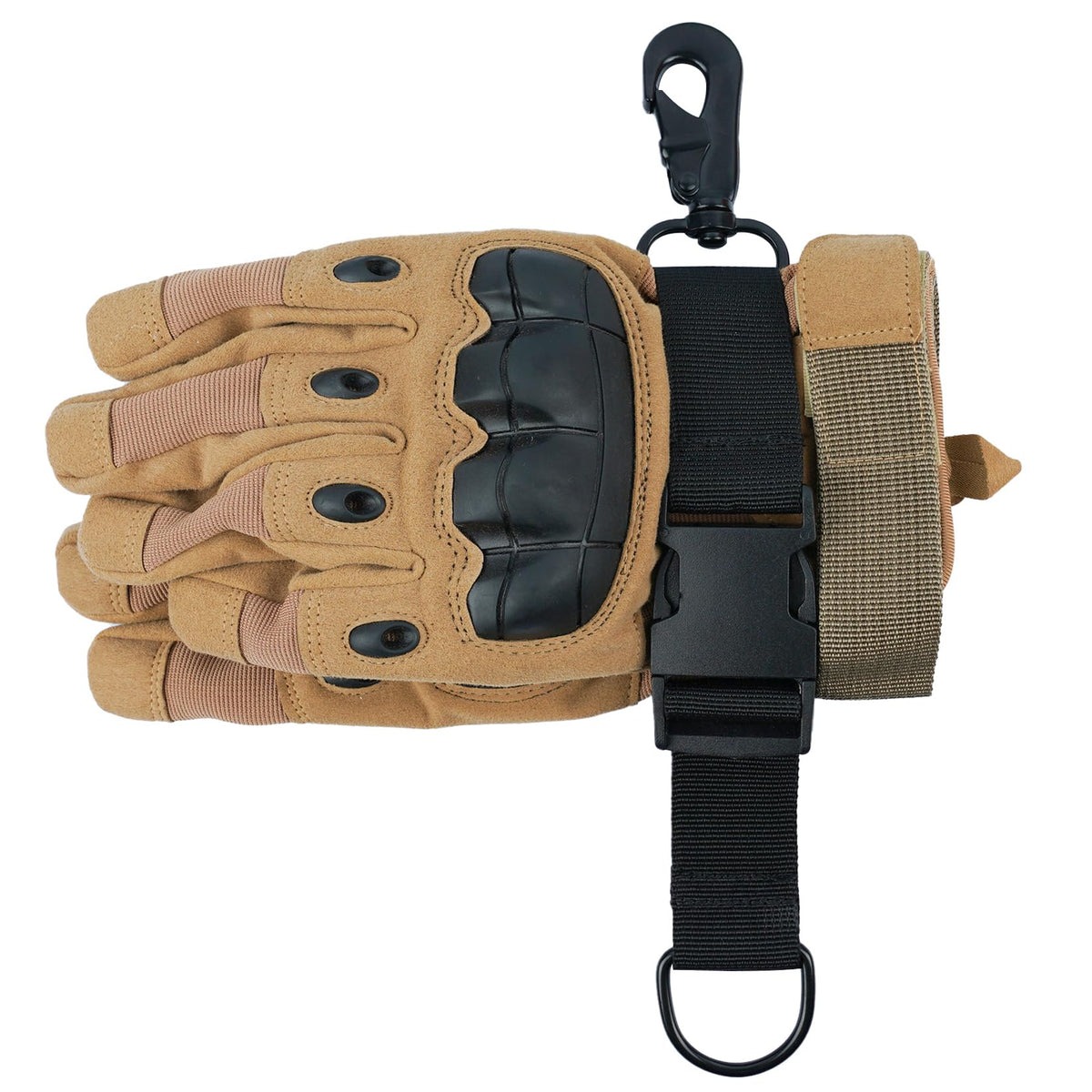 MELOTOUGH Firefighter Gloves Straps Work glove holder with Reflective Tape Glove Clips for Quick Accessfor Firefighters Black