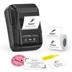 SUPVAN T50M Pro Bluetooth Label Maker Machine with Tape, Black Machine + 1 Tape