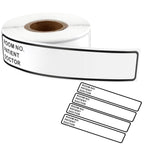 Set of 200 DLUGOPIS medical record binder spine stickers with adhesive labels for patient charts and storage bins.