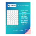 Premium Label Supply White Sticker Round Labels – 1.25" Circle – Laser/Inkjet Compatible – (48 per Sheet), 100 Sheets – 4,800 Total Adhesive Labels 4800 Labels
