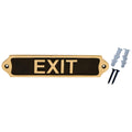 Sam Star Brass Metal Exit Door Sign Plaque |Traditional| Easy DIY Installation Plaques for Push, Pull, Parking (EXIT)