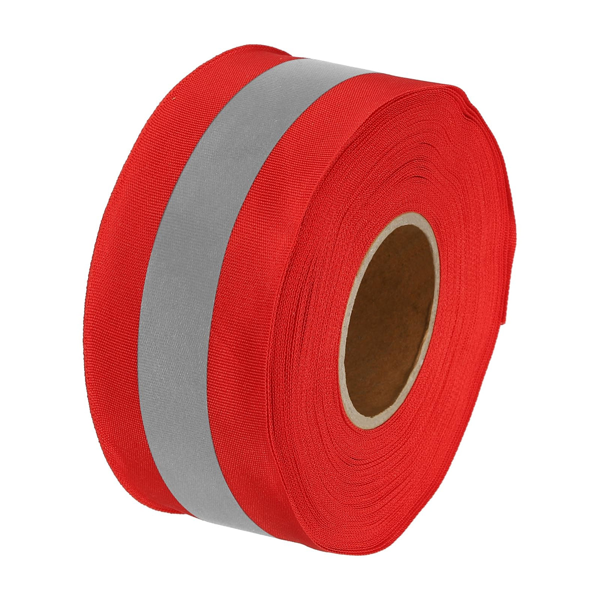 PATIKIL Reflective Tape Strip, 2" x 50Ft High Visibility Reflective Tape Sew-on DIY Warning Safety Fabric Webbing for Clothing Raincoats, Red 2 Inch x 50 Feet