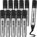 Fuutreo 10 Pack Jumbo Permanent Markers Chisel Tip Quick Dry Black