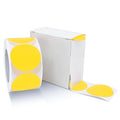 Yellow Circle Round Stickers 1.5 Inch Vinyl Dot Labels Roll 500 Pcs Yellow 1.5" Diameter