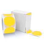 Yellow Circle Round Stickers 1.5 Inch Vinyl Dot Labels Roll 500 Pcs Yellow 1.5" Diameter