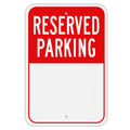 MUXYH Blank Reserved Parking Sign, Write-On Sign, 18” x 12” Rust Free Heavy Duty Aluminum Reflective Warning Signs, UV Protected, Fade Resistant, Weatherproof - Easy to Mount - Outdoor use Red 1