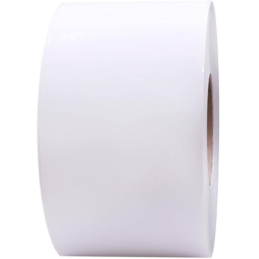 White 4x8 thermal labels with perforation, 750 count, industrial labels by , for shipping and barcode printing