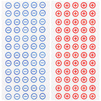 120 Pcs Labels Safety Warning Adhesive Electrode Tape Polarity Safety Stickers Cute Car Accessories Phone Battery Car Decals Battery Label Stickers PVC Car Stickers Electric Box