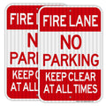 Fire Lane No Parking Sign, 2 Pack 18"x12" Fire Lane Keep Clear Signs, Rust Free Weather Resistant Aluminum, Waterproof, Durable Ink, Easy to Mount Indoor or Outdoor-By DIESOTT