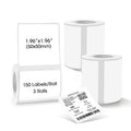 Thermal Labels for M110/M100/M220/M108,1.96”x1.96”(50x50mm) 1.96*1.96 3 rolls