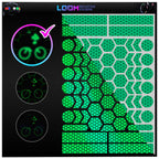 LOOM® Reflective Stickers for Bikes & Helmets | 67pc Brilliant, Green Brilliant-green
