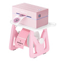 MUNBYN Thermal Label Holder for Rolls and Fanfold Labels White and Pink