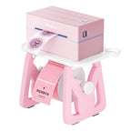 MUNBYN Thermal Label Holder for Rolls and Fanfold Labels White and Pink