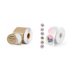 2" Brown Circle Thermal Labels 750 Labels/Roll+2" Round Thermal Labels 750 Labels/Roll