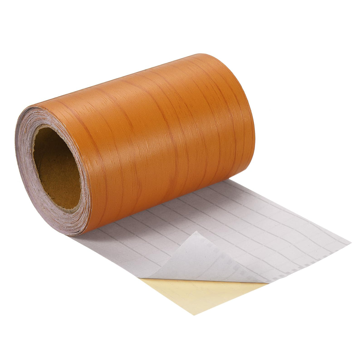 uxcell Wood Grain Tape, 4" x33 Ft Self Adhesive Wood Grain Repair Patch for Baseboards, Doors, Floor Repair, Furniture Home Decor Red Cherry