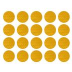 20 Pcs Reflective Stickers, 1.97" OD Round Shape Safety Tape Reflector Universal for Cars Trucks Trailers Waterproof PET Yellow