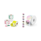 2" Pink Thermal Labels 4 Rolls-3,000 Labels+2" Round Thermal Labels 750 Labels/Roll