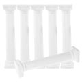 Totority Mini Roman Pillar Greek Columns, 6Pcs White Plastic Roman Column Set for Tiered Cakes Stacking, 6.7 Inch Miniature Pillars Decor for Wedding Photography Props