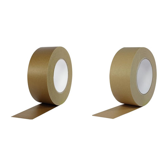 ProTapes Pro 184HD Rubber High Tensile Kraft Flatback Carton Sealing Tape with Paper & ProTapes Pro 183 Rubber Paper Carton Sealing Tape, 7.1 mils Thick, 55 yds Length x 3" Width