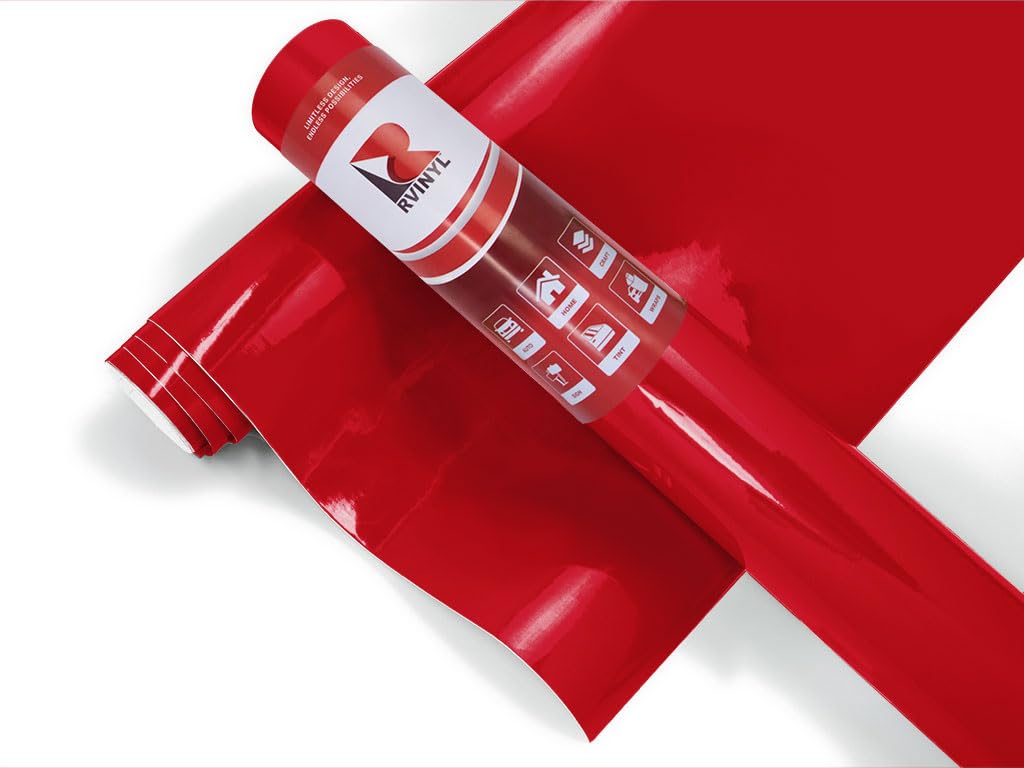ORACAL 8300 Series Transparent Calendered Film in Red 031-12" x 5ft - Gloss Finish Tinted Vinyl Sheet Roll for Signage, Graphics and Vehicles 12in x 5ft