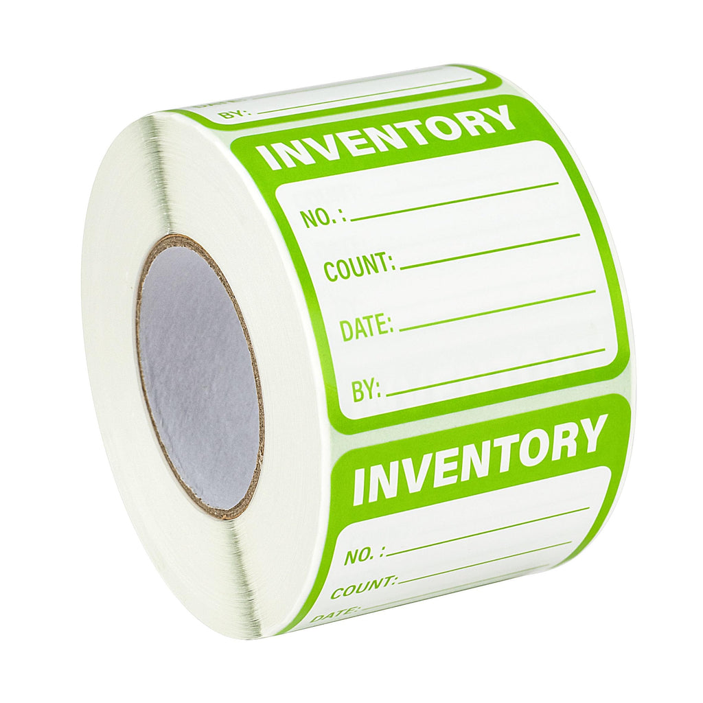 600Pcs 2x2in Inventory Stickers Control Labels for Shipping Packing Green