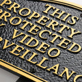 Private Property Video Surveillance Camera Solid Cast Metal Sign