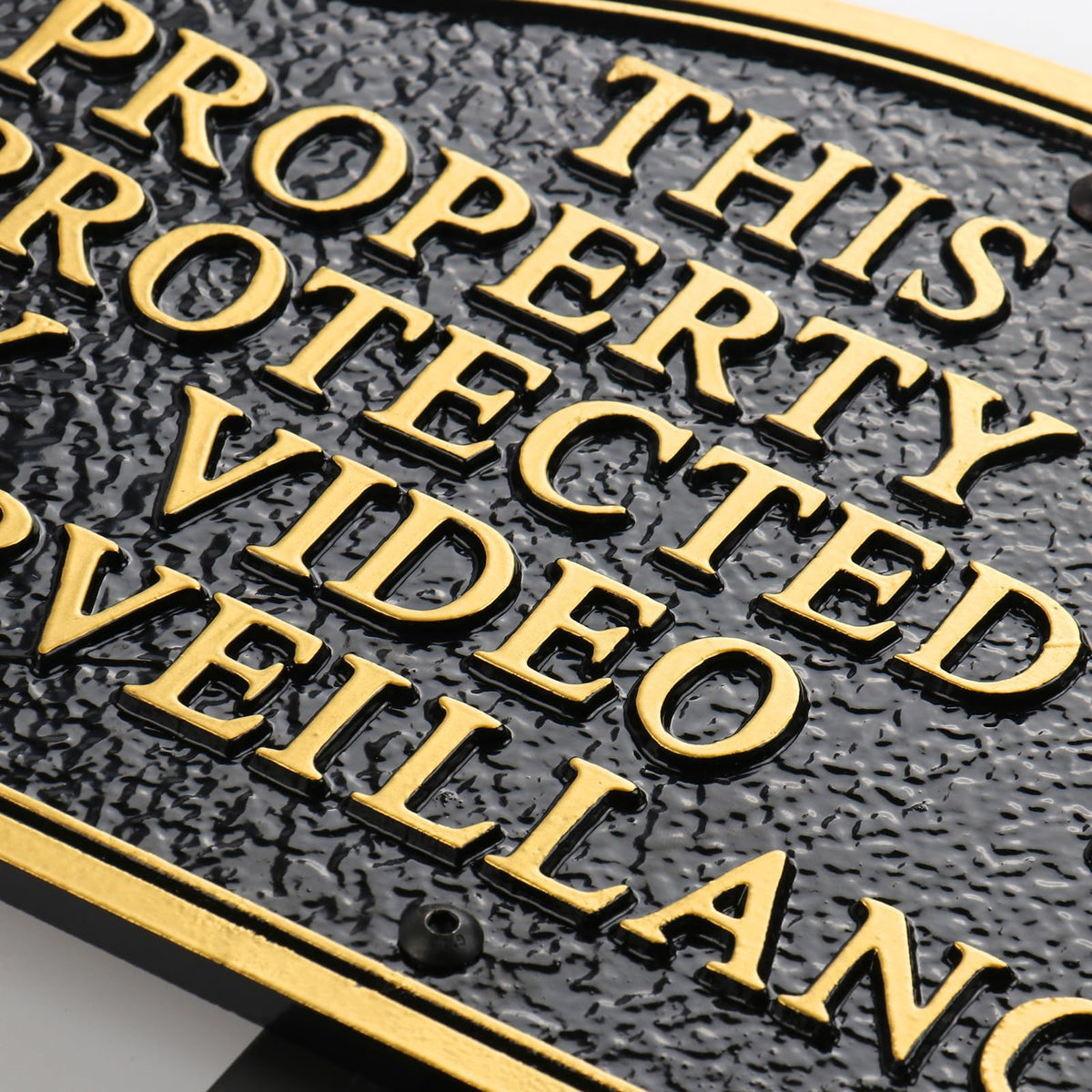 Private Property Video Surveillance Camera Solid Cast Metal Sign