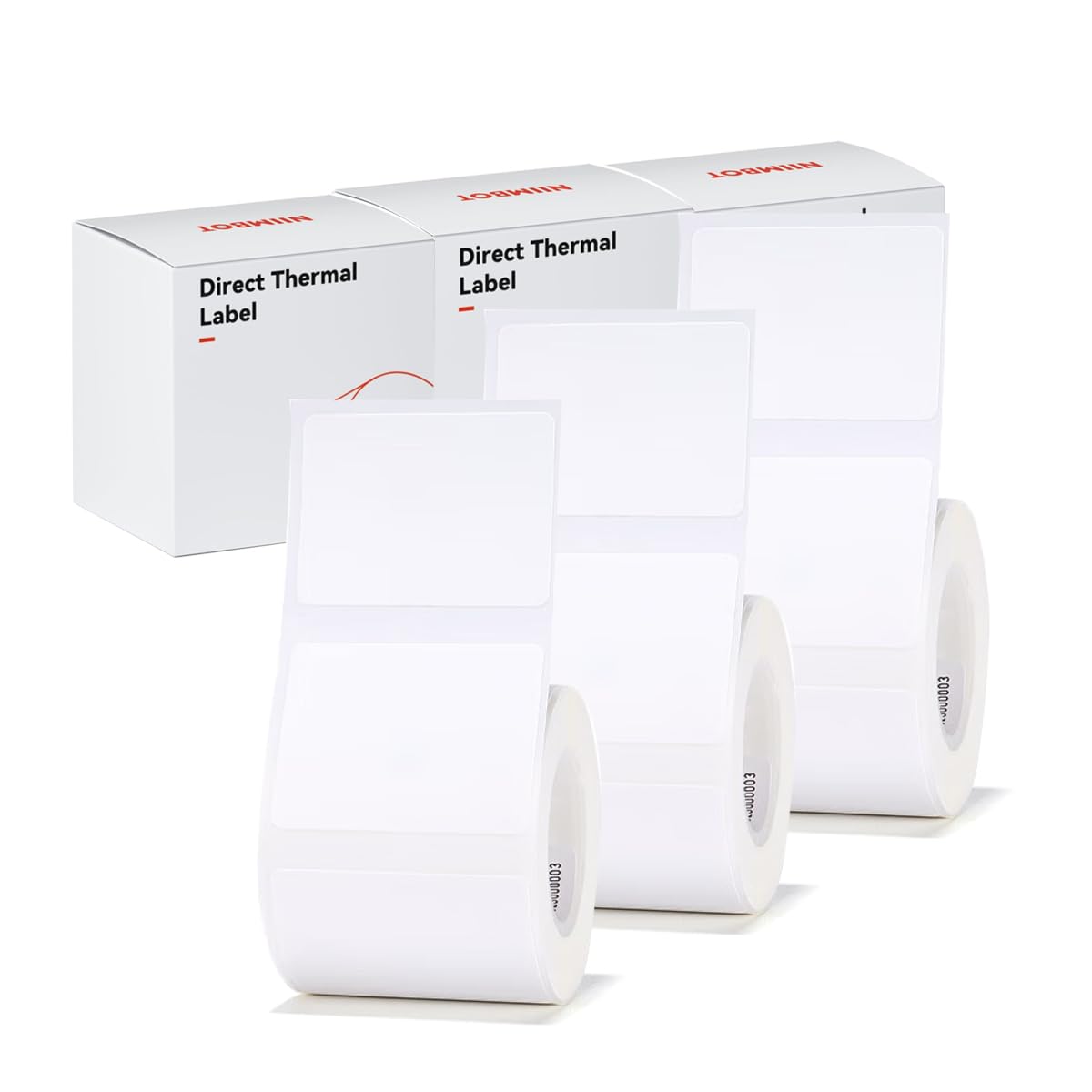 B21 Label of 3 Rolls White 40x30mm for NIIMBOT B1 B21 B3S Label Maker, Waterproof,Self-Adhesive Label Paper Office and Home Labeling Tape Replacement. 3Rolls-40x30mm
