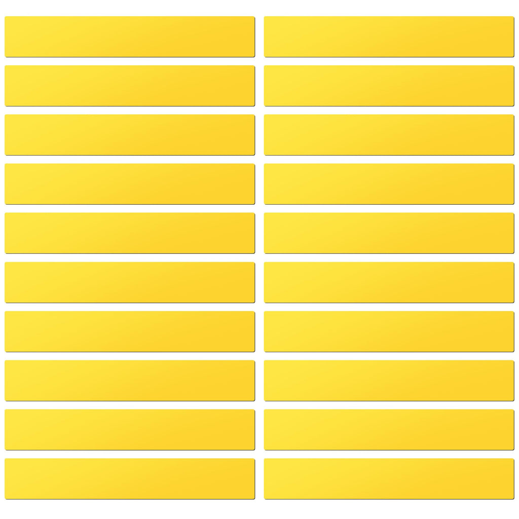 LLPT Dry Erase Magnetic Label Strips, 2" x 12", Yellow, 20 Pack 2" x 12" 20 Pack