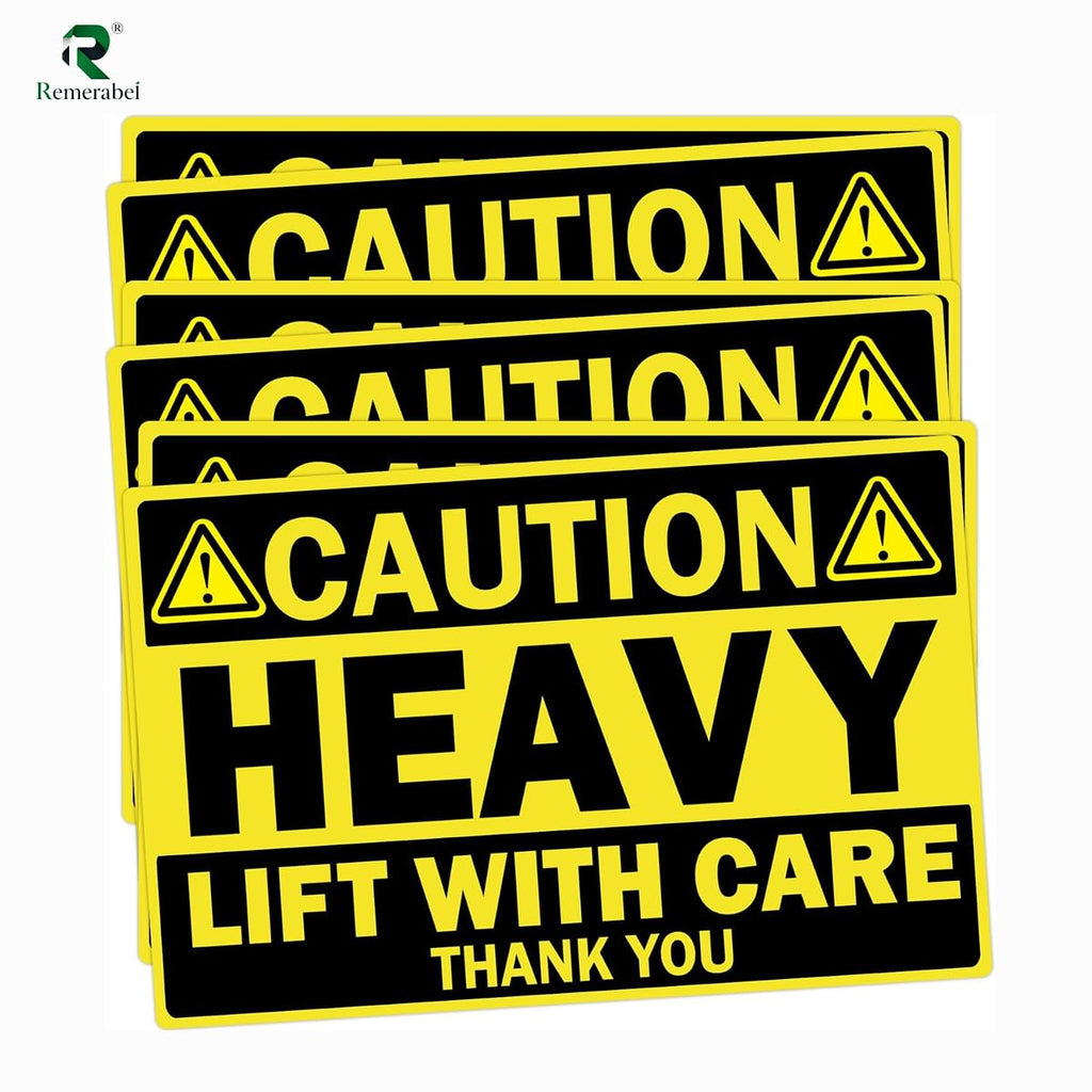 100 Caution Heavy Shipping Labels, 4 x 6 Inch 4x6