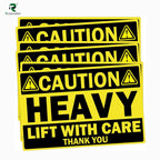 100 Caution Heavy Shipping Labels, 4 x 6 Inch 4x6
