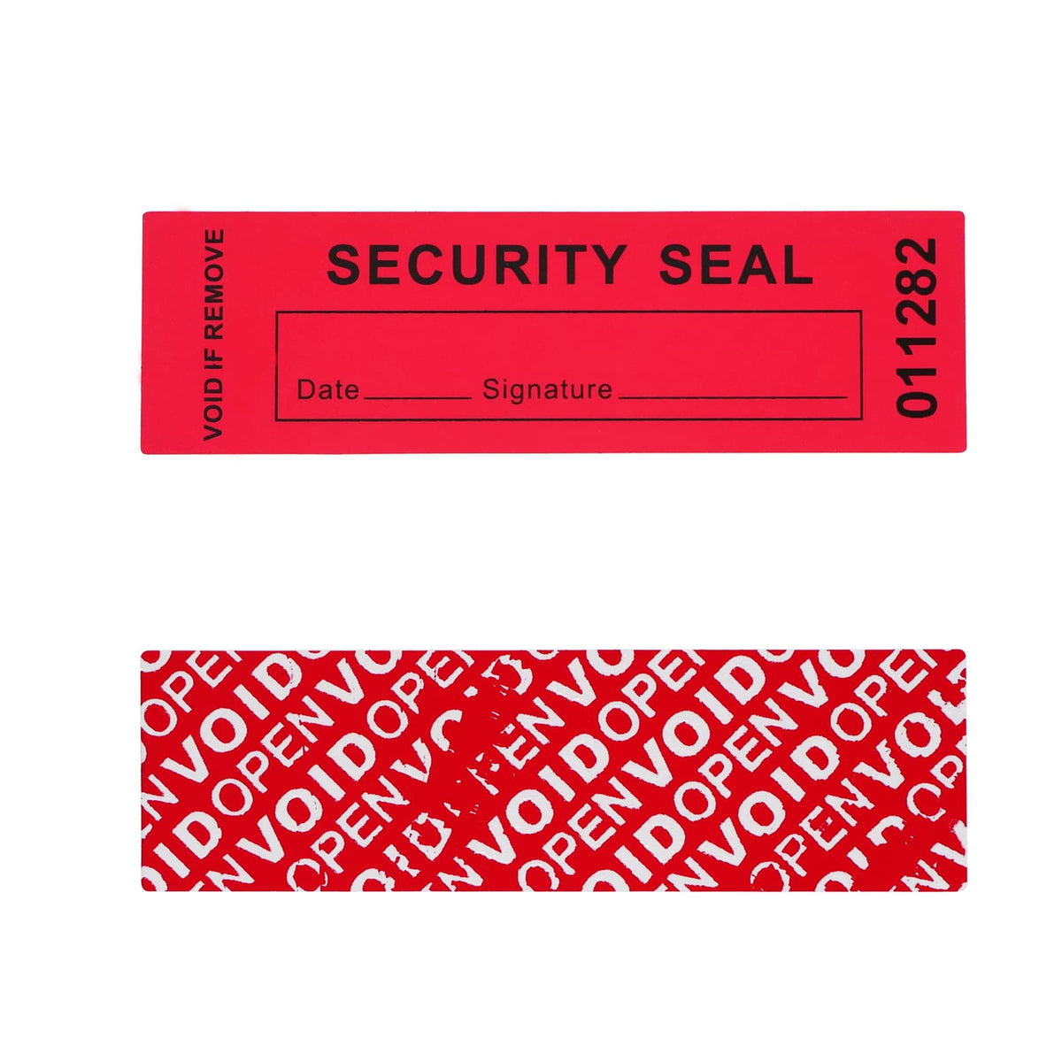 Tamper Evident Proof Security Warranty Void Total Transfer Seals/Stickers High Security Tamper for Reusable Package Serial Numbers(120 pcs 1 x 3.35Inches,red) red 120