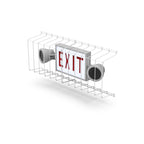 SC900-W4, Exit Sign Damage Stopper Cage, Protective Polyester Cover Coated Steel Wire Guard.