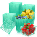 100 Pcs Pint Size Plastic Berry Baskets Green Open Weave 100