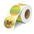 2'' Holographic Gold Thermal Labels - 500pcs Round Thermal Printer Labels 2 inch Round