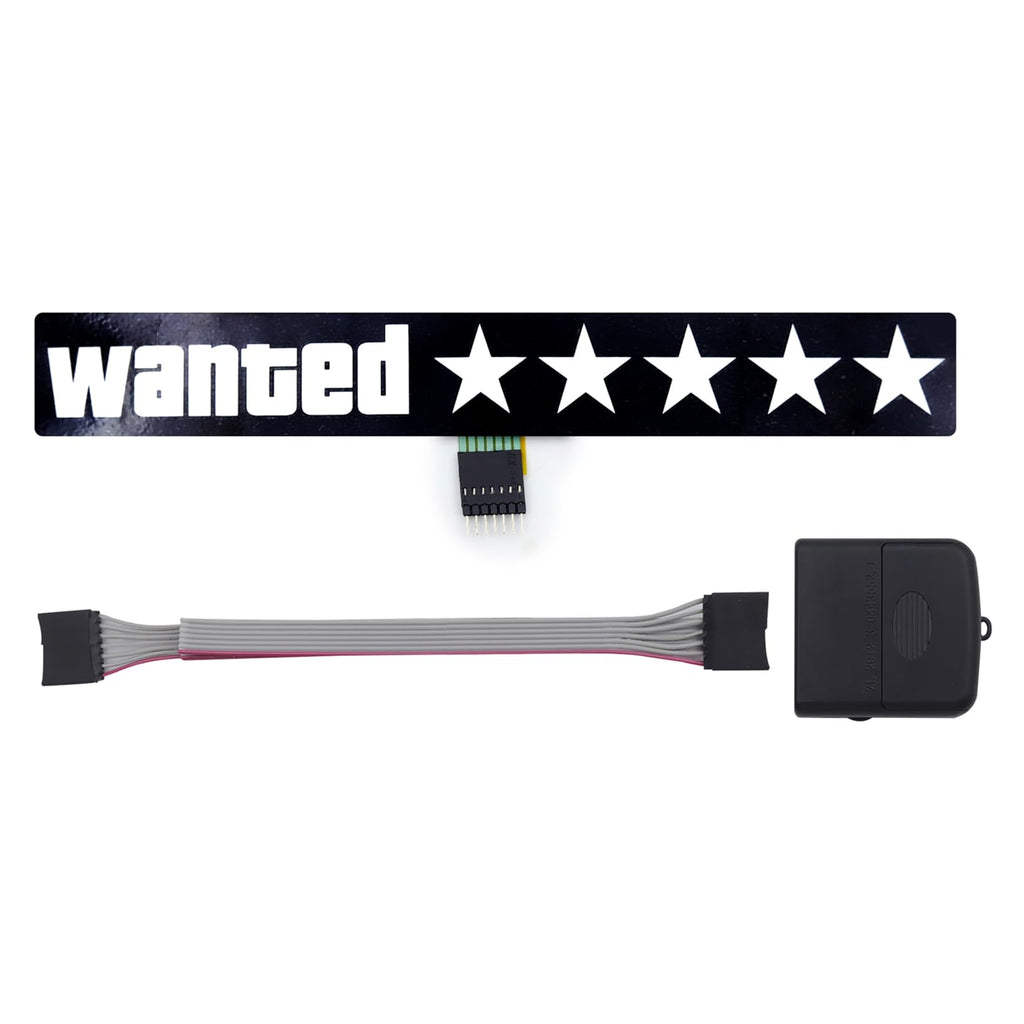 Light Up Decal Wanted Stars Led Stickers 4 Light Mode Glow Panels for Car Auto Window EL Panel Light Decoration