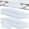 38 Pack Wire Shelf Label Holder, 3 inch Shelf Labels, Shelf Clips for Metal Shelving(Paper Insert Not Included) 38