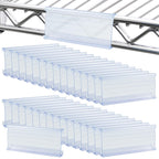 38 Pack Wire Shelf Label Holder, 3 inch Shelf Labels, Shelf Clips for Metal Shelving(Paper Insert Not Included) 38