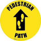 Creative Safety Suppy Pedestrian Path Floor Sign (12in x 12in) 12" x 12"