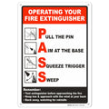 Brimar Operating Your Fire Extinguisher Sign, 7 X 10" Rust-Free Aluminum