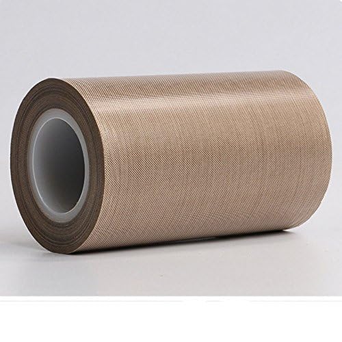 4"" x10m PTFE Teflon Tape Nonstick 500℉ High-Temp Fiberglass Adhesive Tape, Brown