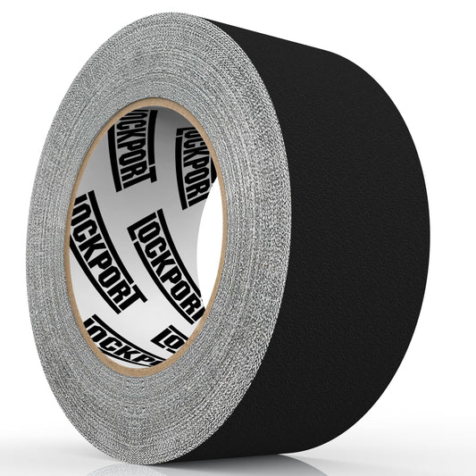 Lockport Black Gaffers Tape 2 inch x 45 Yards - Pro Black Gaff Tape - No Residue, Water Resistant, Non-Reflective, Easy Tear - Multipurpose