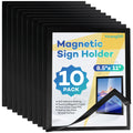 YixangDD 10 Pack Magnetic Sign Holder 8.5 x 11, Magnetic Paper Holder 8.5"x11" 10 Pack