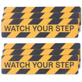Watch Your Step Decals, 6 x 24 Inch, 6 Pack Caution Warning Stickers