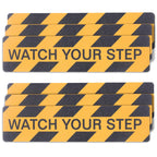 Watch Your Step Decals, 6 x 24 Inch, 6 Pack Caution Warning Stickers