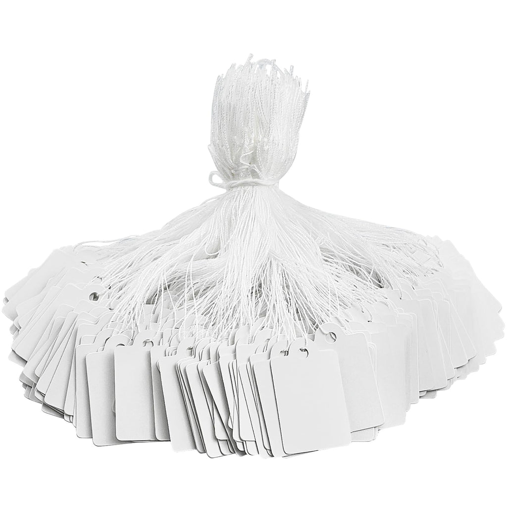 1200 Pack White Price Tags with String Attached Writable Display Labels 1200PCS