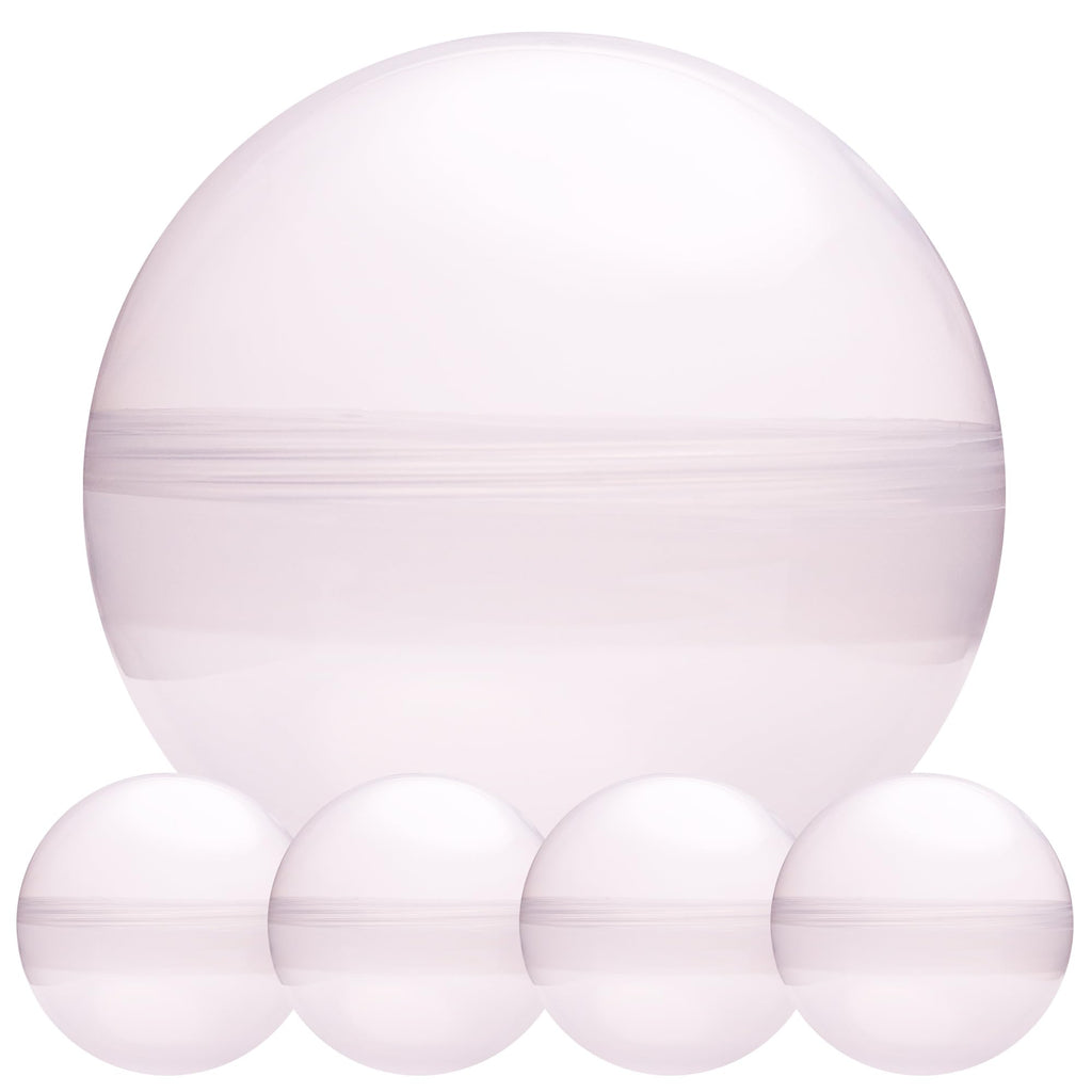 Big Claw Machine Capsules Clear Balls Plastic Sphere Large Party Favor Containers Round 5 pcs 6.3 inch - Jumbo Plastic Christmas Ornaments Extra Large Gift Box Craft Party Supplies Vending Capsules