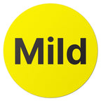TucoDeals | Mild Labels Stickers - 1.5" Round Food Meal Choice Label Stickers for Restaurant Deli Grocery Store Food Packaging Food Truck, Strong Adhesive & Easy Peel (Yellow, 300 Labels on Sheet)