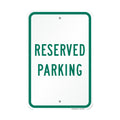 SmartSign 18 x 12 inch Reserved Parking Sign, 2mm Thick Aluminum Composite, Pre-Drilled Holes, Made in USA Green and White ACM - 12" x 18"
